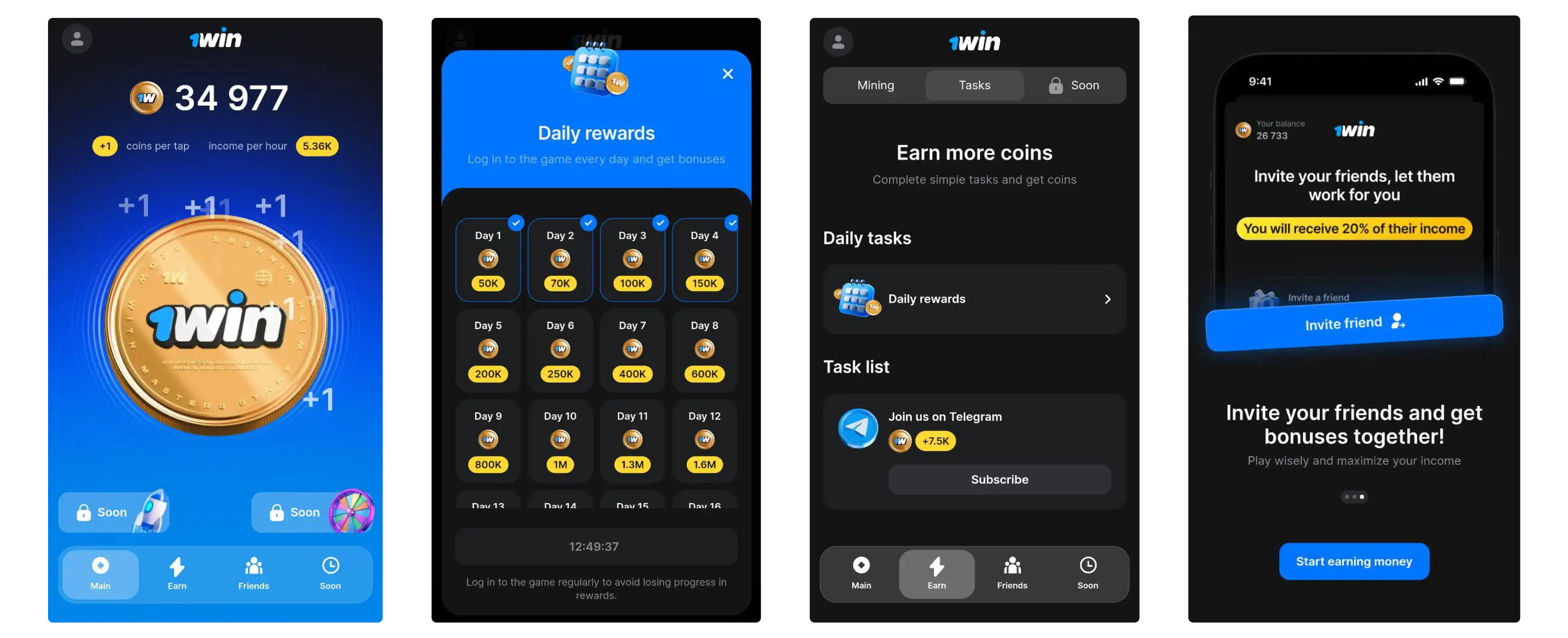 1win Tokens in your phone